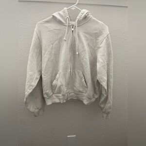 White hollister zip up